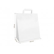 Бумажный пакет с ручками, БЕЛЫЙ, 320*200*370 мм, 1 шт