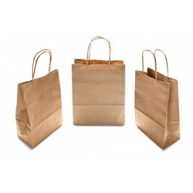 Бумажные пакеты с крученой ручкой, КРАФТ, 260*150*350 мм, 1 шт. Бумажные пакеты с крученой ручкой, КРАФТ, 260*150*350 мм, 1 шт.