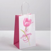 Пакет 12 × 21 × 9 см подарочный «С 8 Марта», 4544680.