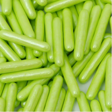 Кондитерская посыпка палочки, зелёный хром, 25 г