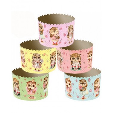 Форма бумажная для кулича "СОВУШКИ" 90*90 мм, 1 шт.