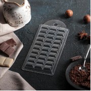 Форма для шоколада 7×15×1 см "Шоколад тёмный"