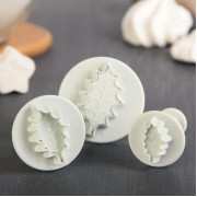 Набор плунжеров кондитерских "Листик", 3 шт, 3,6*2 см, 3*1,7 см, 2*1 см.