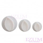 Набор плунжеров кондитерских 3 шт "Листья Розы" 4,3 см, 3,3 см, 2,8 см