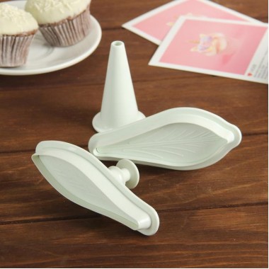 Набор кондитерских плунжеров "Листья", 2 шт