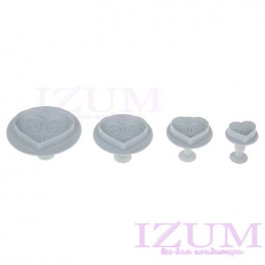 Набор плунжеров кондитерских 4 шт "Сердце"