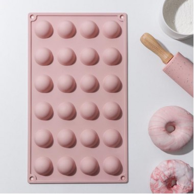 Форма для выпечки «Полусфера», 28,3×17 см, 24 ячейки (d=3,5 см), цвет МИКС, 4469436. Форма для выпечки «Полусфера», 28,3×17 см, 24 ячейки (d=3,5 см), цвет МИКС, 4469436.