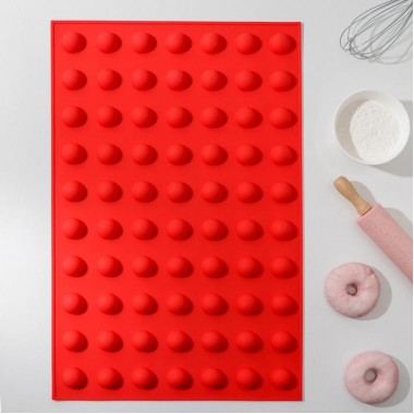 Форма «Шарики», 56,5×37×2 см, 70 ячеек (d=2,8 см), цвет МИКС, 6905714