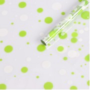 Пленка для цветов "Серпантин", бело - салатовый, 0,7 х 1 м, 40 мкм.