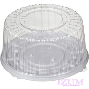Коробка для торта 1-1,5кг (22*10 см,) круглая (пластик)