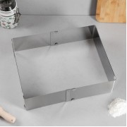 Форма раздвижная для выпечки "Прямоугольная", H-6,5 см, 18х32 - 26х50