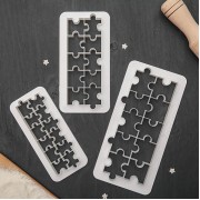 Набор выемок для марципана и теста «Фигуры. Пазл», 3 шт: 19×9 см, 16×8 см, 14,5×6,5 см