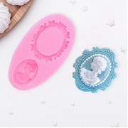 Молд силиконовый 4,7×9,5 см "Рамка и портрет"