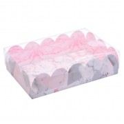 Коробочка с прозрачной крышкой для пряников "Love 5" 20*30*8 см.
