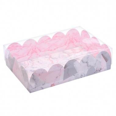 Коробочка с прозрачной крышкой для пряников "Love 5" 20*30*8 см.