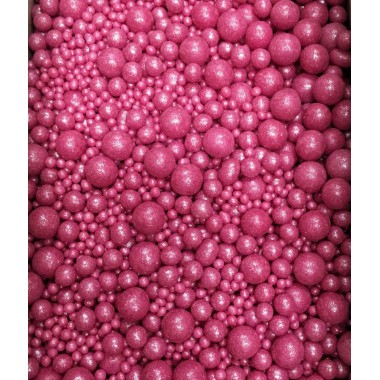 Драже зерновое взорванные зёрна риса "Жемчуг малиновый", 50 г №220