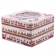 Коробка для торта с окном  «Сказочных сюрпризов», 25 × 25 × 16 см