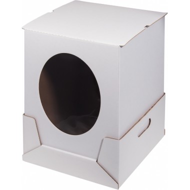 Коробка для торта 300*300*450 мм с окошком, гофрокартон, НОВИНКА.