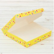 Коробочка для сладостей без окна "Сладость на радость"25*25*4,5 см.