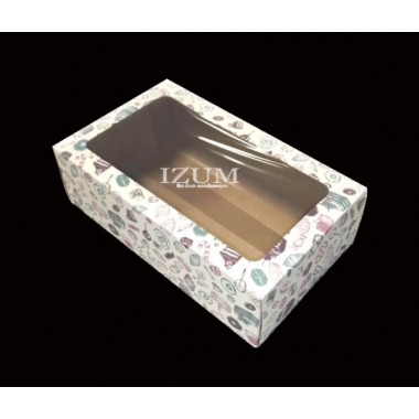 Упаковка для макарон, зефира, МВ12 "Sweet",180*110*55 мм.