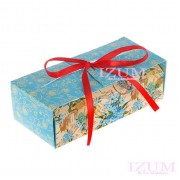Коробочка для сладостей "Голубые фиалки",15*7*5 см.