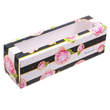 Коробочка для кондитерских изделий "Счастье"18*5,5*5,5 см.