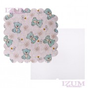 Коробочка 21*21*3 см для печенья "Вкусное печенье" с прозрачной крышкой.