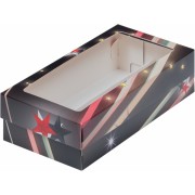 Коробка 210*110*55 мм КОСМОС с прямоуг. окошком.