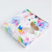 Коробка‒чемодан «Бабочки» 20 × 5 × 20 см.