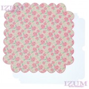 Коробочка для печенья 21*21*3 см."Радостного дня!" с прозрачной крышкой.