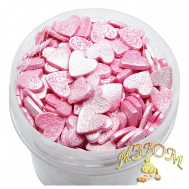 Посыпка кондитерская "Сердечки розовые", 50 г.