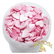 Посыпка кондитерская "Сердечки розовые" мини , 50 г.