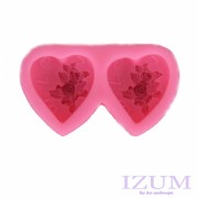 Форма силиконовая 2 сердца "love"