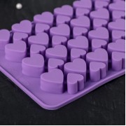 Форма для мармелада, 56 ячеек, "Сердечки"