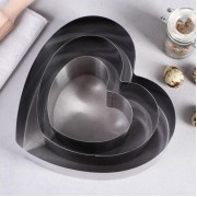 Набор форм для выпечки и выкладки "Сердце", 20 х 20 х 8,5 см, 3 шт.