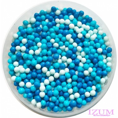 Посыпка кондитерская "Шарики синие микс "(мини) 1 мм, 50 г.