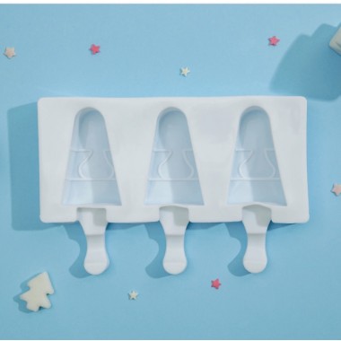 Форма для мороженого «Ель», 19,2×13×2,4 см, 3 ячейки, цвет МИКС, 4472189.