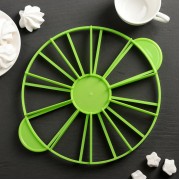 Делитель для торта пластиковый 10/12 частей 26,5 см, цвет МИКС.