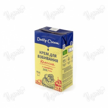 Крем для взбивания "DALLY CREAM" 26% с ароматом ванили.