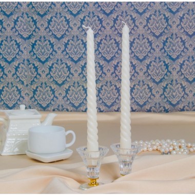 Свеча витая, 2,2х 25 см, белая