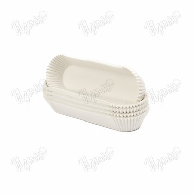 Тарталетки овал, белые 28*110*26 мм, 45-50 шт