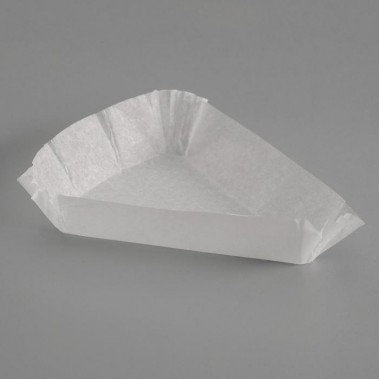 Тарталетка белая, треугольник, 10,2 х 10,2 х 7,5 х 2,5 см, 45-50 шт.