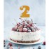 Топпер для торта " 2", золотой.