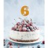 Топпер для торта "6", золотой.