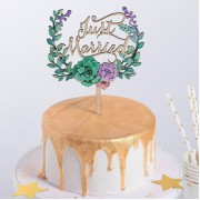 Топпер на торт 16x13 см "Just Married"