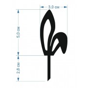 Набор топперов "Ушки 1", 6 шт (размер 1 шт-7,8*3 см), Чёрный акрил