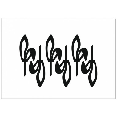 Набор топперов "Ушки 1", 6 шт (размер 1 шт-7,8*3 см), Чёрный акрил