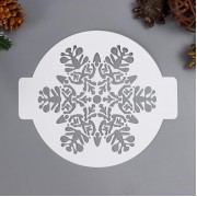 Трафарет пластик "Снежинка" D14, 7042249