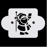 Трафарет пластик "Дед Мороз с посохом" 10х10 см (МДНГ-54), 2533100