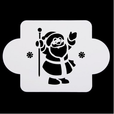 Трафарет пластик "Дед Мороз с посохом" 10х10 см (МДНГ-54), 2533100